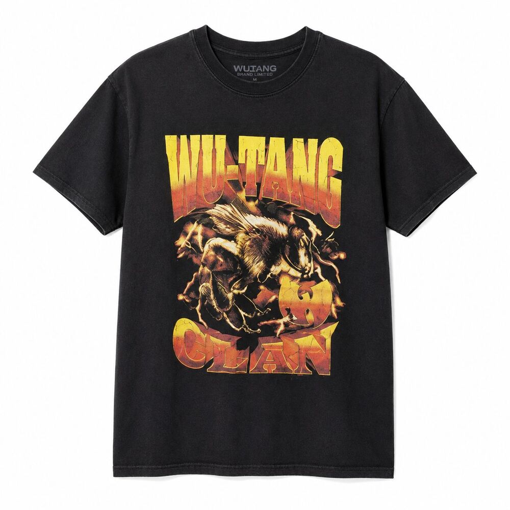 WU-TANG Mens T Shirt Medium Black Hip Hop Rap Bee